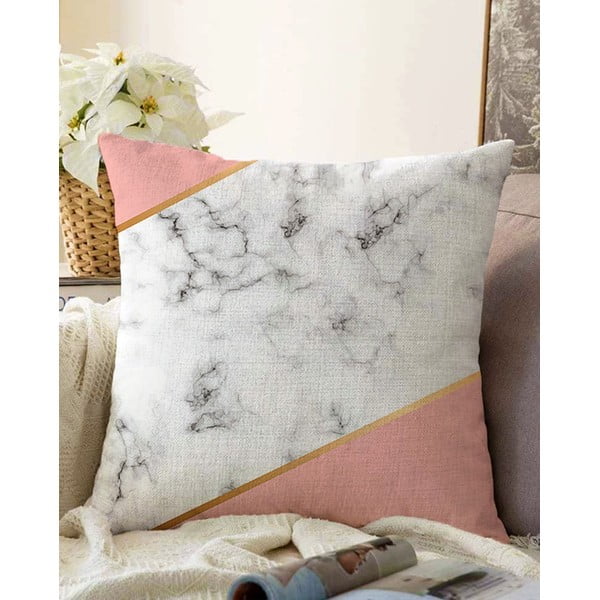 Poszewka na poduszkę z domieszką bawełny Minimalist Cushion Covers Girly Marble, 55x55 cm