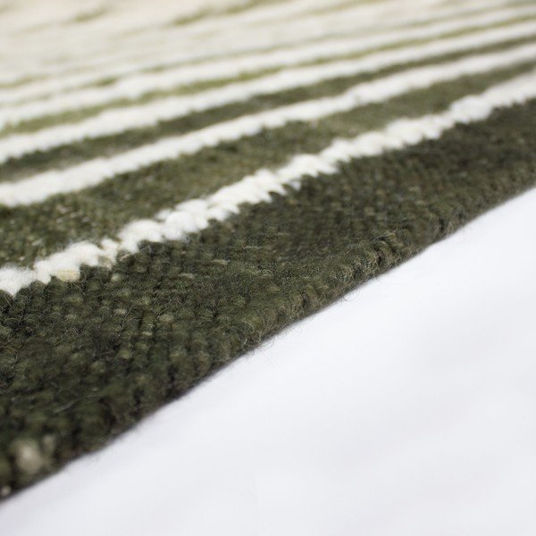 Zielony dywan z mieszanki wełny tkany ręcznie 160x230 cm Boucle Frame – Flair Rugs-image-2