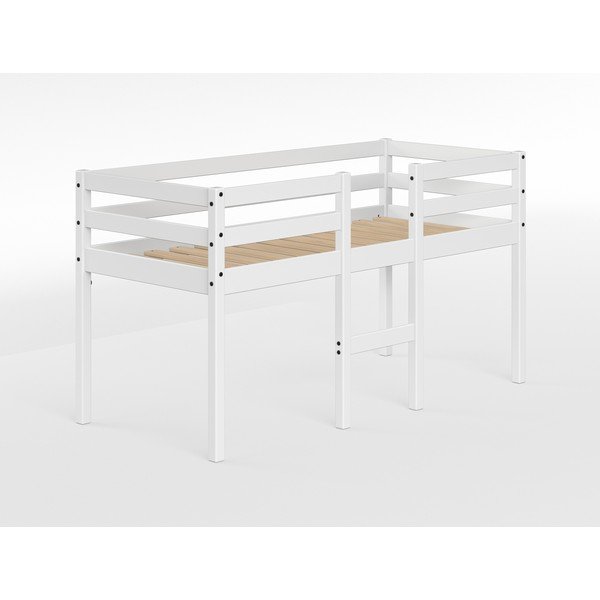 Białe podwyższane łóżko dziecięce z drewna sosnowego Flexa White, 70x160 cm-image-2