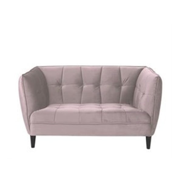Różowa aksamitna sofa Actona Jonna, dł. 146 cm