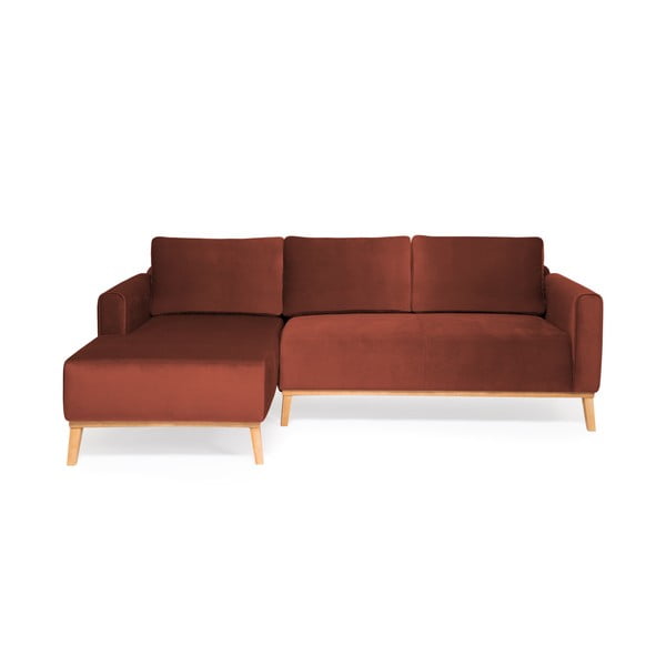 Bordowa sofa Vivonita Milton Trend, lewy róg