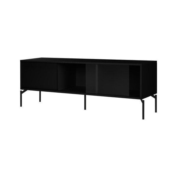 Czarna szafka pod TV 160x60x42 cm Met – noo.ma