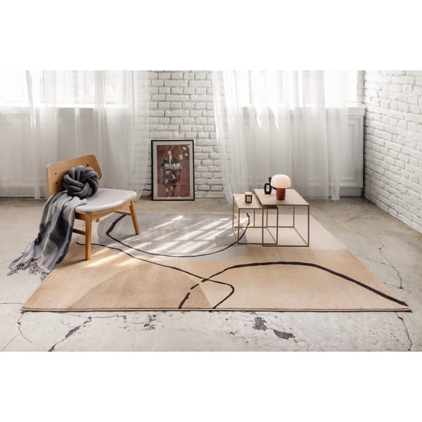Beżowy dywan 140x200 cm Abstracta – Universal-image-1