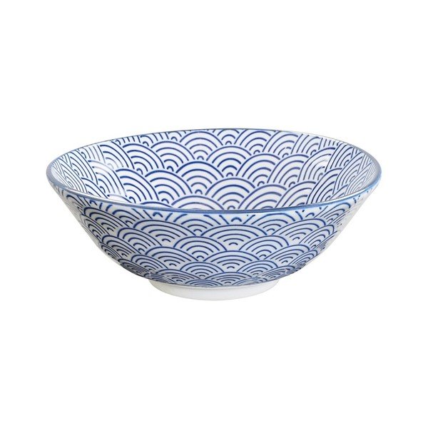 Niebieska porcelanowa misa Tokyo Design Studio Wave, ⌀ 21 cm