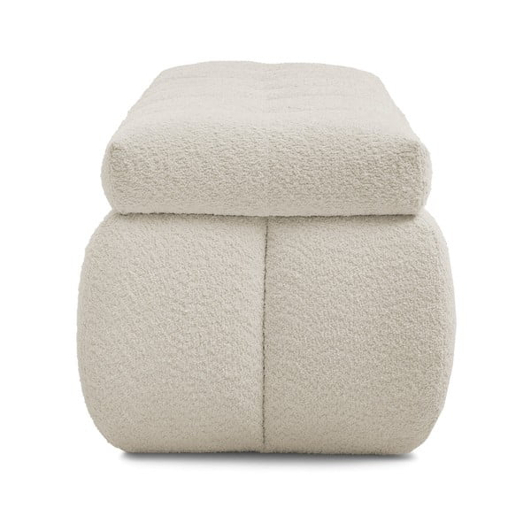 Beżowa  ławka z materiału bouclé Mont Blanc – Bobochic Paris-image-3