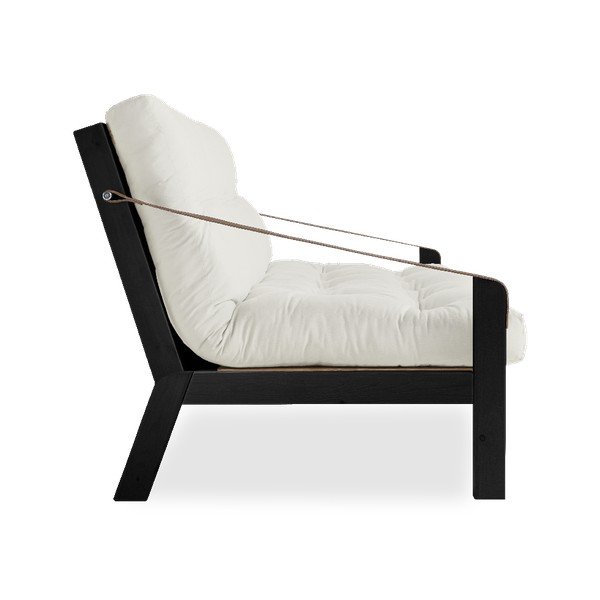 Sofa rozkładana z jasnobeżowym obiciem Karup Design Poetry Black/Natural-image-3