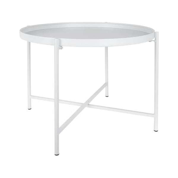 Biały metalowy okrągły stolik ø 50 cm Meseta  – Leitmotiv