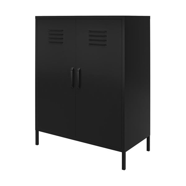 Czarna metalowa szafka 40x102x80 cm Mission District – Støraa-image-3