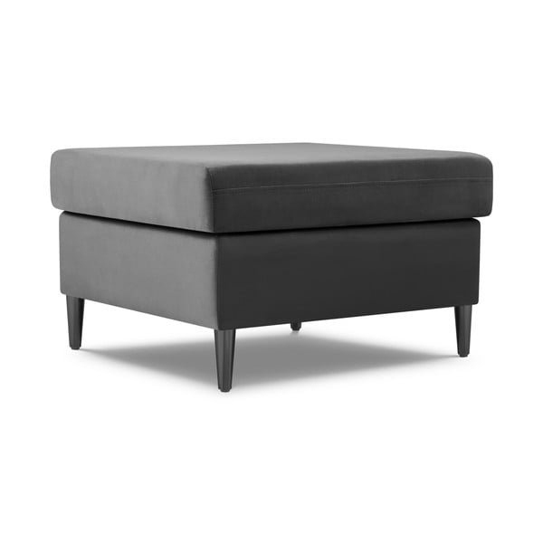 Jasnoszary aksamitny podnóżek Kyoto – Cosmopolitan Design-image-1