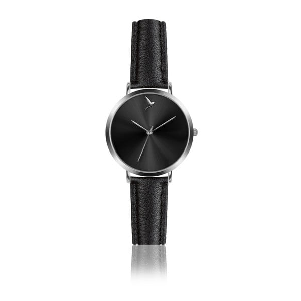 Zegarek damski z czarnym paskiem ze skóry Emily Westwood Black