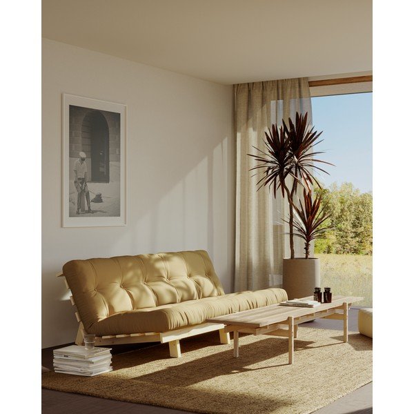 Jasnobrązowa sztruksowa sofa 200 cm Lean – Karup Design-image-1