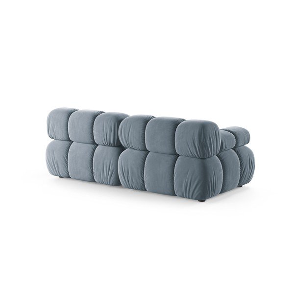 Szara aksamitna sofa modułowa 188 cm – Micadoni -image-2