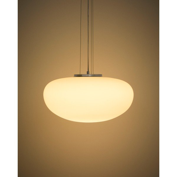 Biała lampa wisząca ze szklanym kloszem ø 50 cm Ardali – Kave Home-image-3