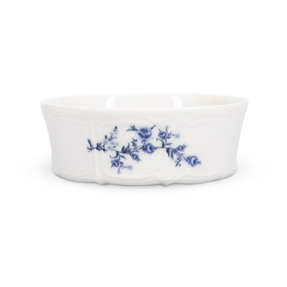 Biała/niebieska porcelanowa miska 410 ml Retro – BonBistro