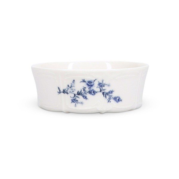 Biała/niebieska porcelanowa miska 410 ml Retro – BonBistro