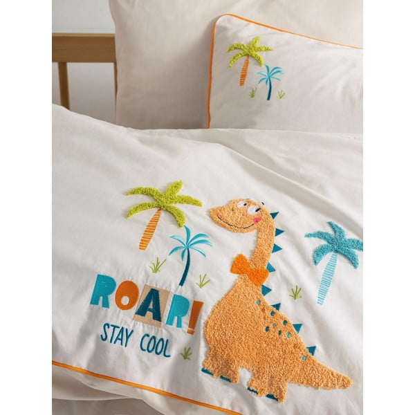 Beżowa bawełniana pościel dziecięca do łóżeczka z prześcieradłem/4-częściowa 100x150 cm Kiddo – Mijolnir-image-2