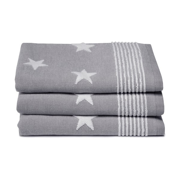 Komplet
  3 ręczników Stardust Grey, 60x110 cm