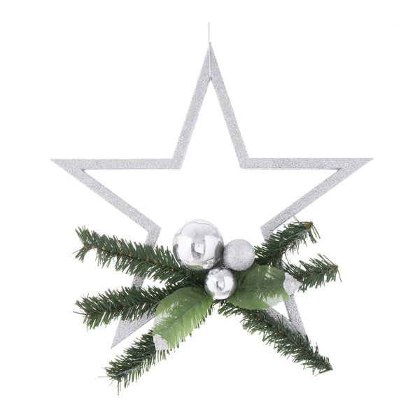 Gwiazda świąteczna w kolorze srebra Unimasa Ixia Pine