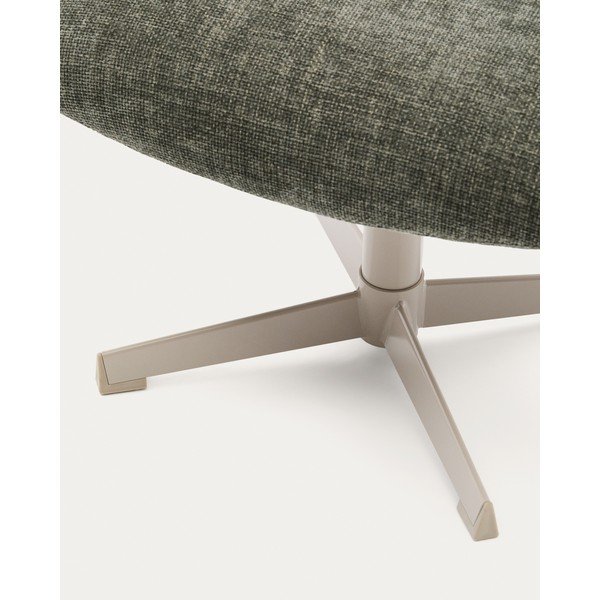 Zielony podnóżek z tkaniny szenilowej Teryl – Kave Home-image-4