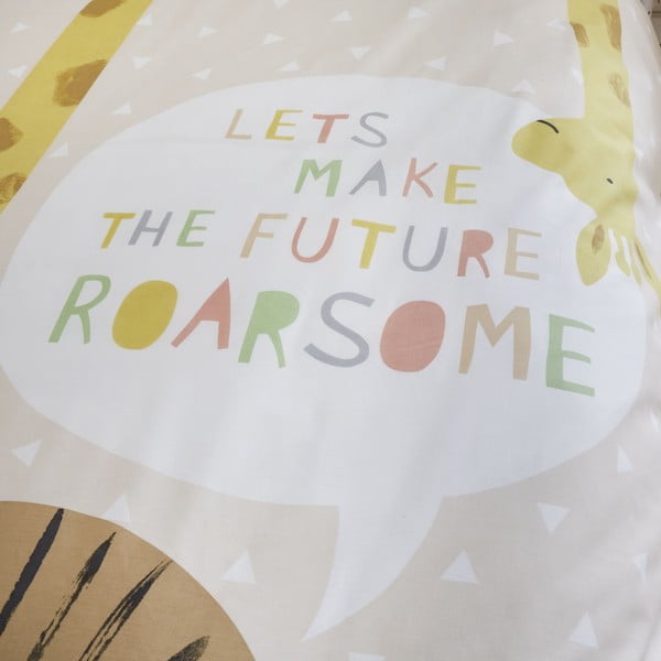 Jasnobrązowa pościel dziecięca do łóżeczka 120x150 cm Roarsome Animals – Catherine Lansfield-image-3