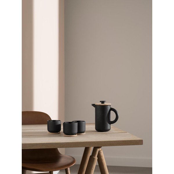 Czarna kamionkowa filiżanka do cappuccino 200 ml Theo – Stelton-image-3