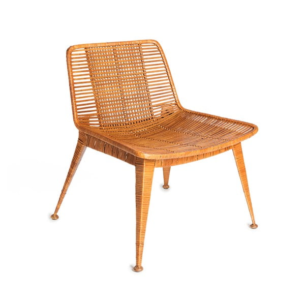Jasnobrązowe krzesło z rattanu Simla Ratan