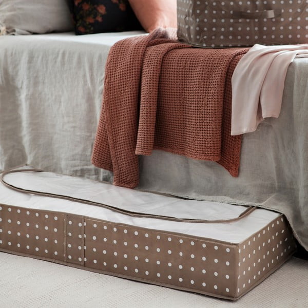 Beżowy podłużny organizer Compactor Dots, 46x107 cm-image-1