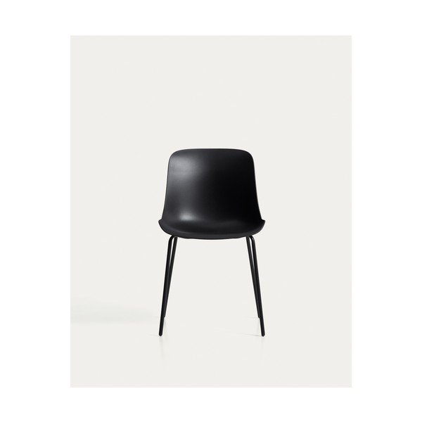 Czarne plastikowe krzesło ogrodowe Altea – Kave Home-image-4