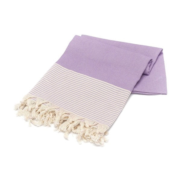 Jasnofioletowy ręcznik Hammam Bal Petergi, 100x180 cm