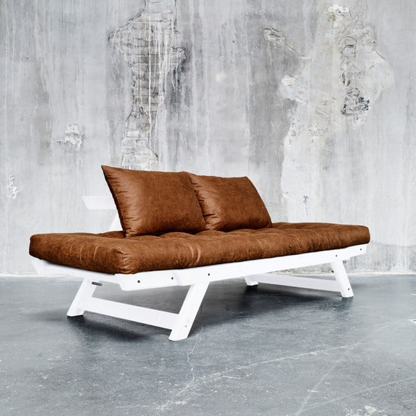 Sofa rozkładana Karup Bebop White/Choco-image-1