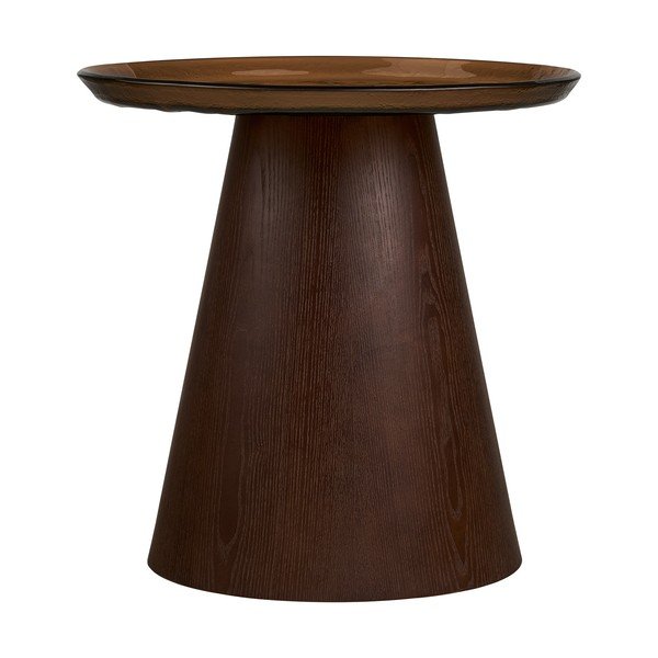 Okrągły stolik ze szklanym blatem ø 50 cm Orvieto – House Nordic-image-3
