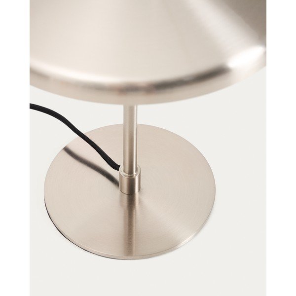 Lampa stołowa w kolorze srebra z metalowym kloszem (wysokość 32,5 cm) Nuvira – Kave Home-image-4