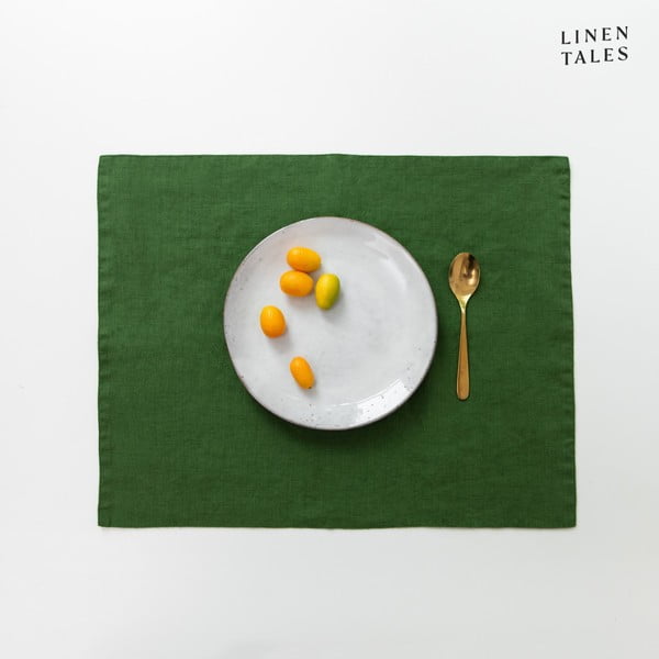 Lniana mata stołowa 35x45 cm True Green – Linen Tales
