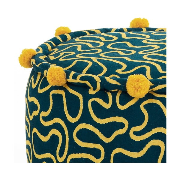 Żółty/ciemnozielony puf Tangle – Tomasucci-image-1