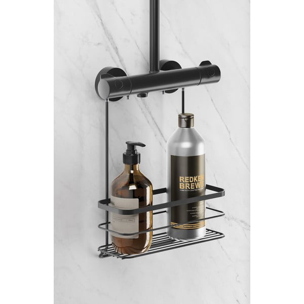 Czarna wisząca półka łazienkowa Origin - Metaltex-image-1