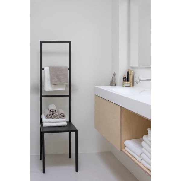 Czarny stalowy stojak na ręczniki Dressbuddy – Spinder Design-image-3