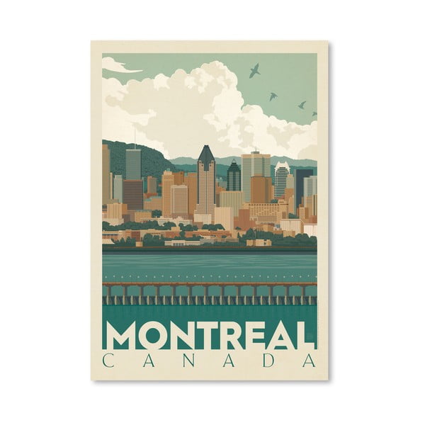 Plakat Americanflat Montreal Skyline, 42x30 cm