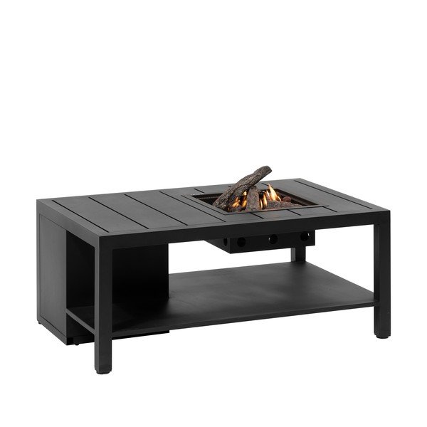 Czarny stół ogrodowy z paleniskiem COSI Cosiflow, 120x80 cm-image-2