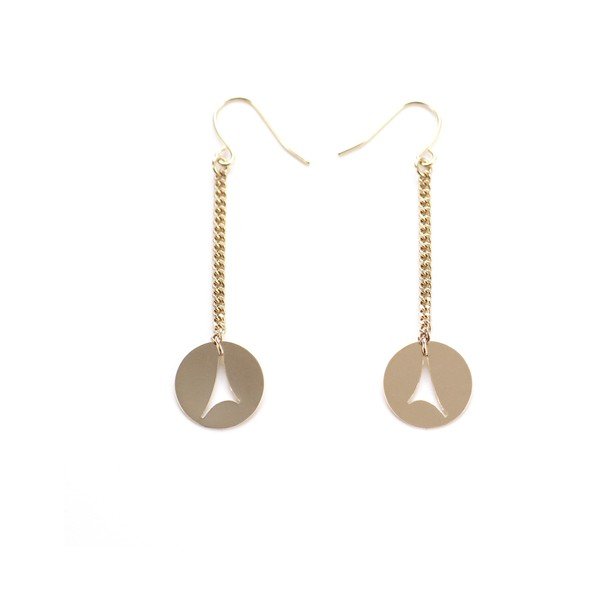 Kolczyki Eiffel Gold