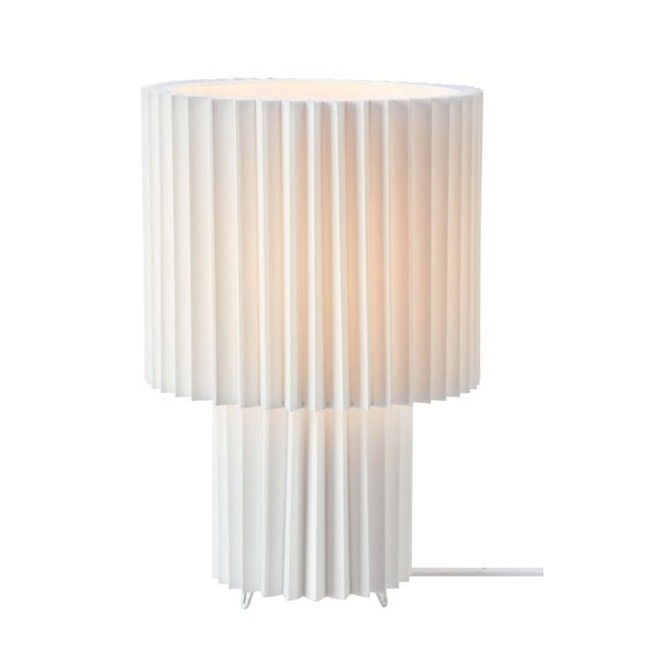 Biała lampa stołowa z tekstylnym kloszem (wysokość 32 cm) Catis – Markslöjd