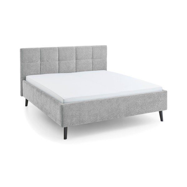 Szare tapicerowane łóżko dwuosobowe bez stelaża 180x200 cm Nova – Meise Möbel-image-4