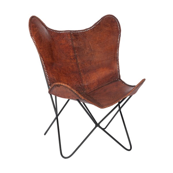 Fotel Lounge Leather Brown