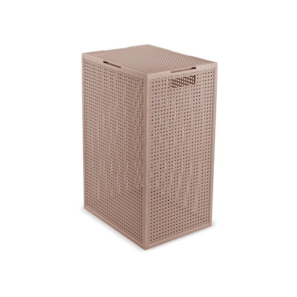 Szaroróżowy kosz na pranie z plastiku z recyklingu 60 l Kaya – Curver