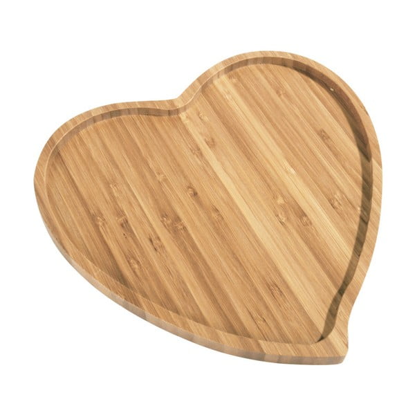 Bambusowy półmisek Aminda Heart, szerokość 27 cm