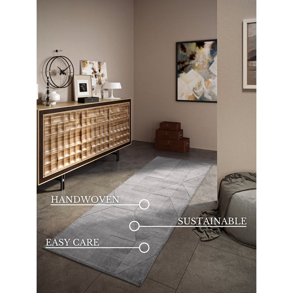 Szary wełniany chodnik tkany ręcznie 80x250 cm Ursule – Villeroy&Boch (zdjęcie 10)