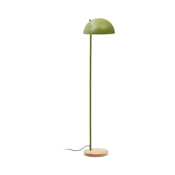 Zielono-naturalna lampa stojąca z metalowym kloszem (wysokość 150 cm) Catlar – Kave Home