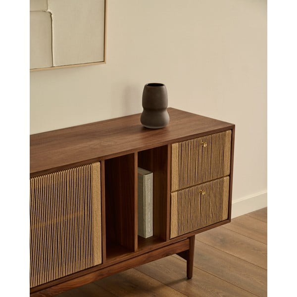 Brązowa niska komoda w dekorze orzecha 180x73 cm Elan – Kave Home-image-4