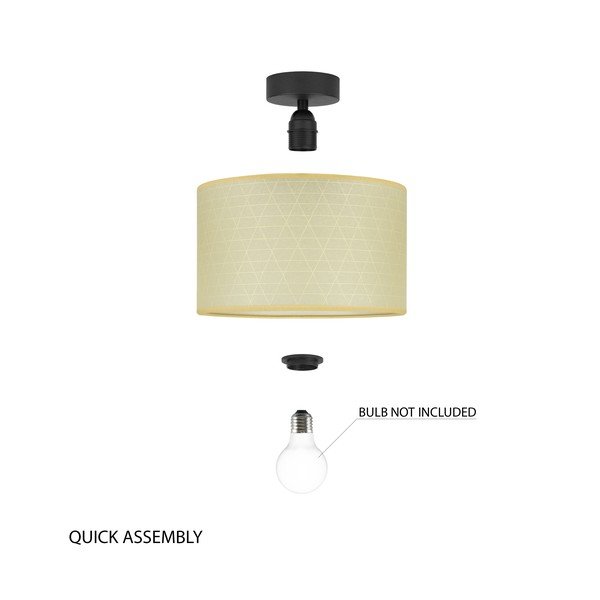 Beżowa lampa sufitowa ze wzorem trójkątów Sotto Luce Taiko-image-4