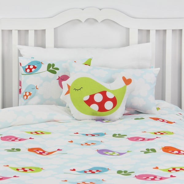 Dwustronna poszewka bawełniana na poduszkę Mr. Fox Little Birds 50x30 cm-image-4