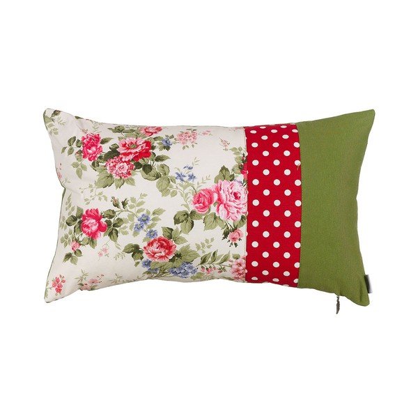 Poszewka na poduszkę Pink and Green Flowers